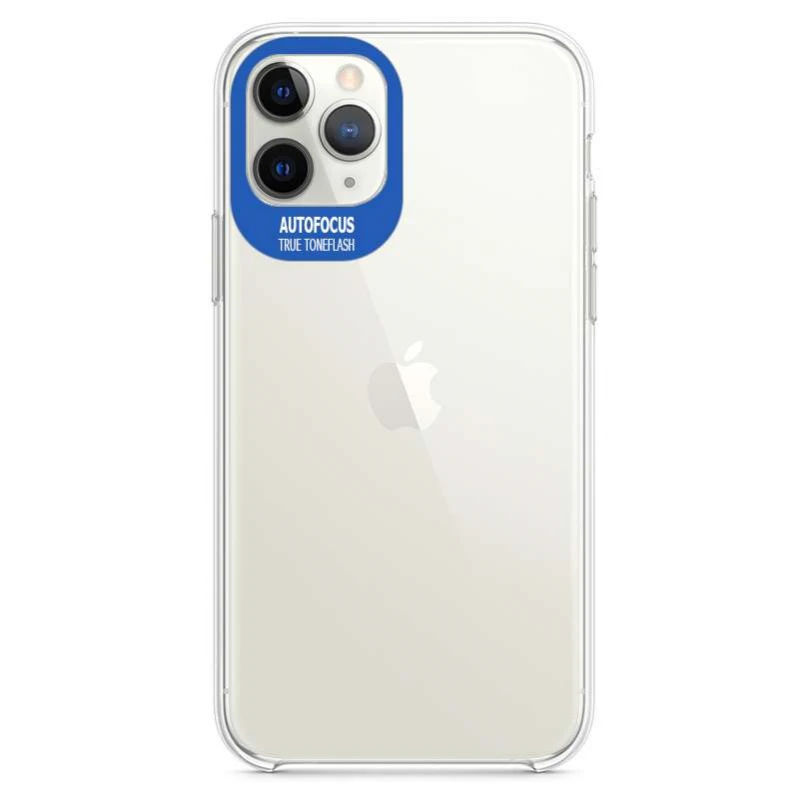 

TPU чехол Epic clear flash для Apple iPhone 11 Pro Max (6.5") (Бесцветный / Синий), Безбарвний / синій