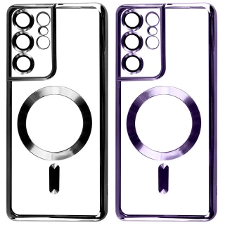 Хромовый TPU чехол с MagSafe для Samsung Galaxy S21 Ultra фото 1 Хромовый TPU чехол с MagSafe для Samsung Galaxy S21 Ultra фото 1 из 3