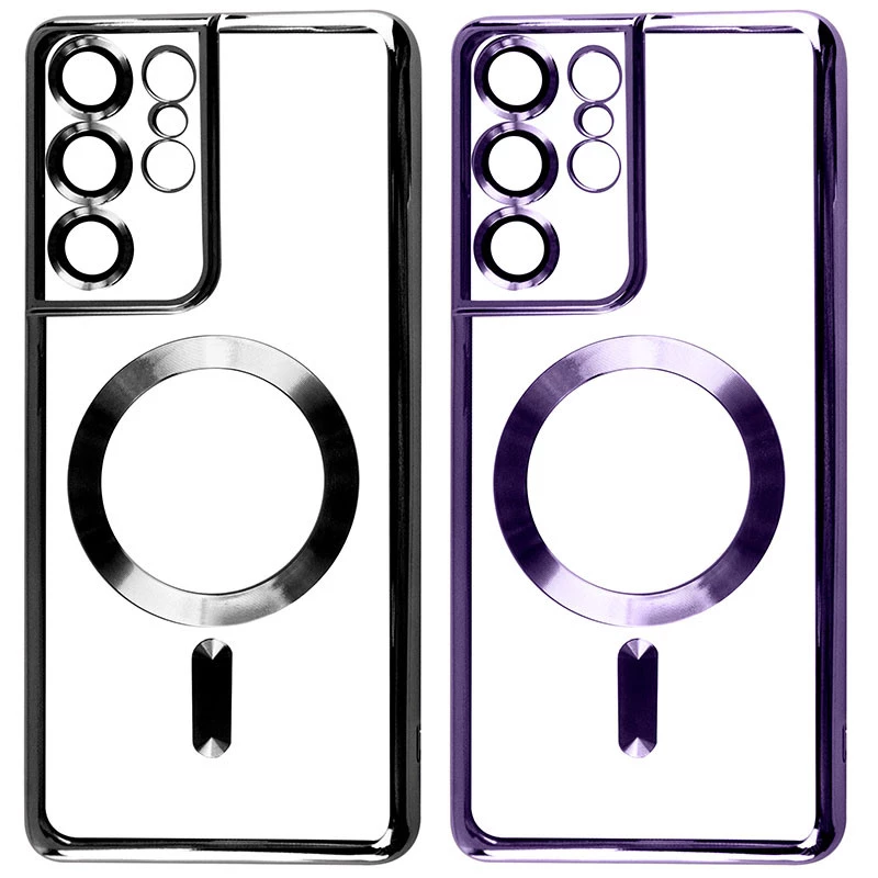 Хромовий TPU чохол з MagSafe на Samsung Galaxy S23 Ultra фото 2 з 4