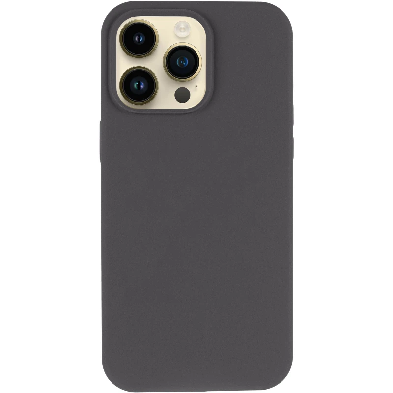Чохол з закритим низом Silicone Case на Apple iPhone 14 Pro (6.1") – Сірий / Dark Gray. Фото 4 з 13