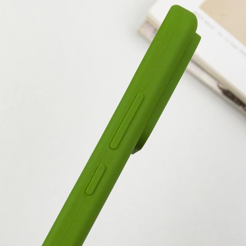 Чохол Silicone Case Lakshmi Plus з закритою камерою на Xiaomi 14 – Зелений / Dark green. Фото 9 з 10