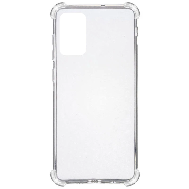 Ультратонкий силіконовий чохол GETMAN з критими бортами на Samsung Galaxy S20+ – Безбарвний (прозорий). Фото 4 з 7