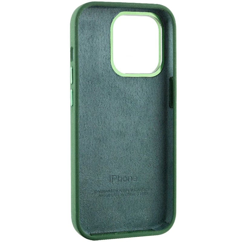 Чохол Silicone Case з металевими кнопками на Apple iPhone 13 Pro (6.1") – Зелений / Clover. Фото 7 з 9