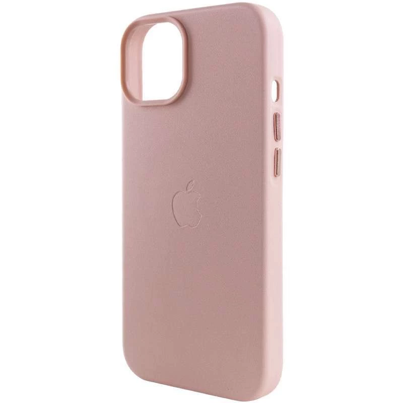 Кожаный чехол Leather Case с MagSafe для Apple iPhone 14 (6.1") – Sand Pink. Фото 8 из 9