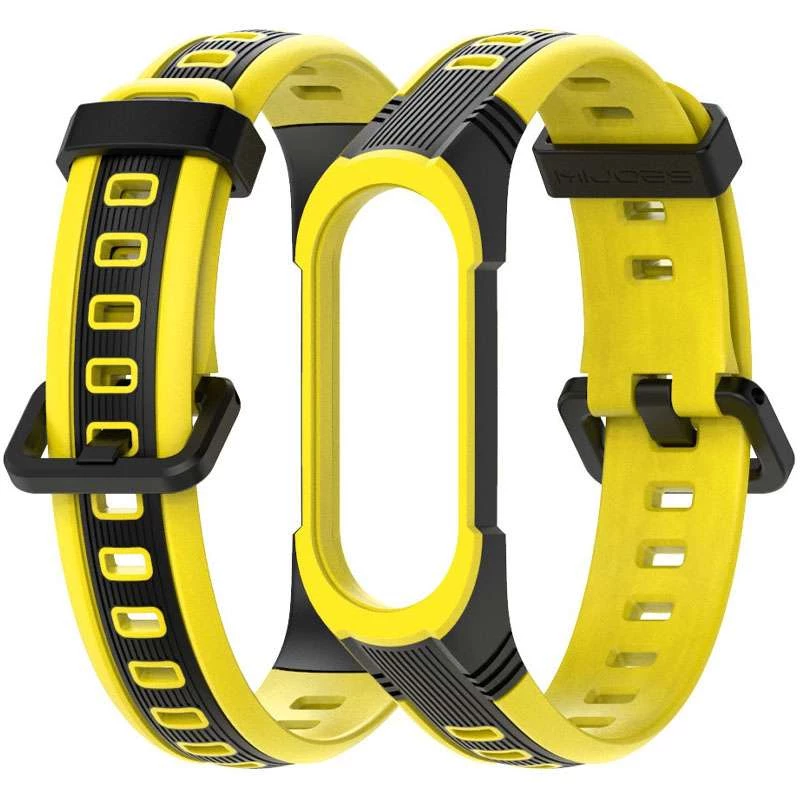 

Ремешок Thin Armor для Xiaomi Mi Band 5 (Желтый / Черный), Жовтий / чорний