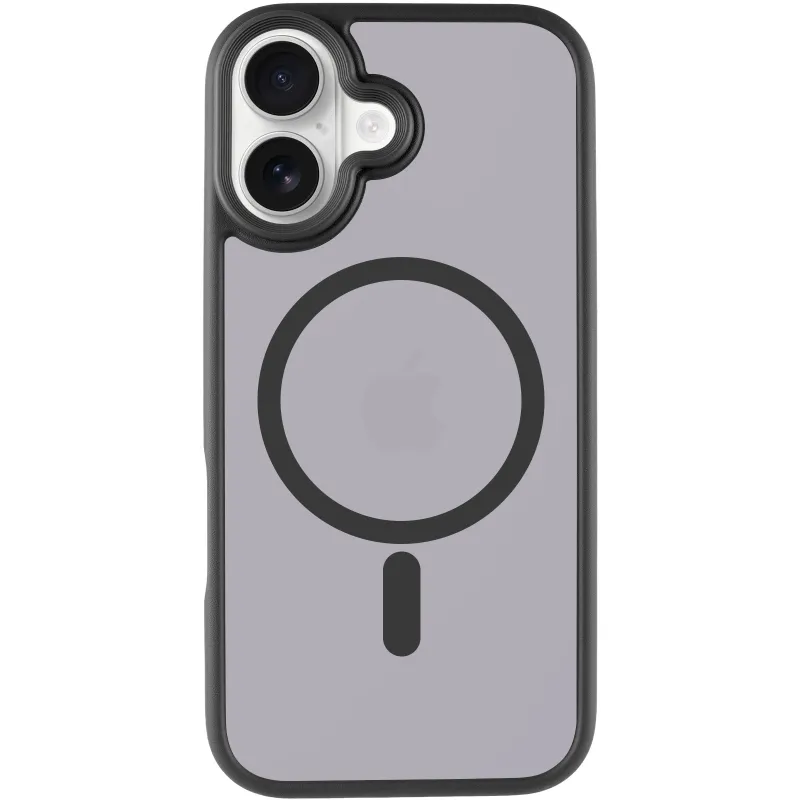 TPU+PC чехол Metal Buttons with Magnetic Fit для Apple iPhone 17 (6.3") – Черный / Black. Фото 3 из 6