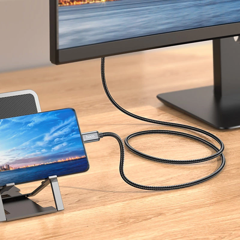 Перехідник Hoco UA27 HD Type-C to HDTV (2m) – Metal gray. Фото 8 з 8