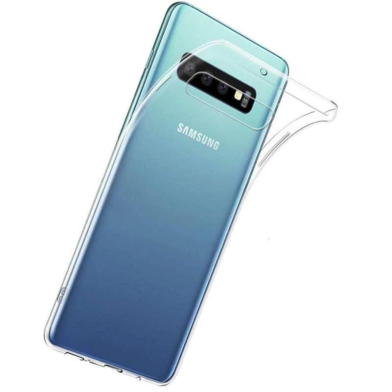 Ультратонкий силиконовый чехол 1 мм для Samsung Galaxy S10 – Бесцветный (прозрачный). Фото 3 из 3
