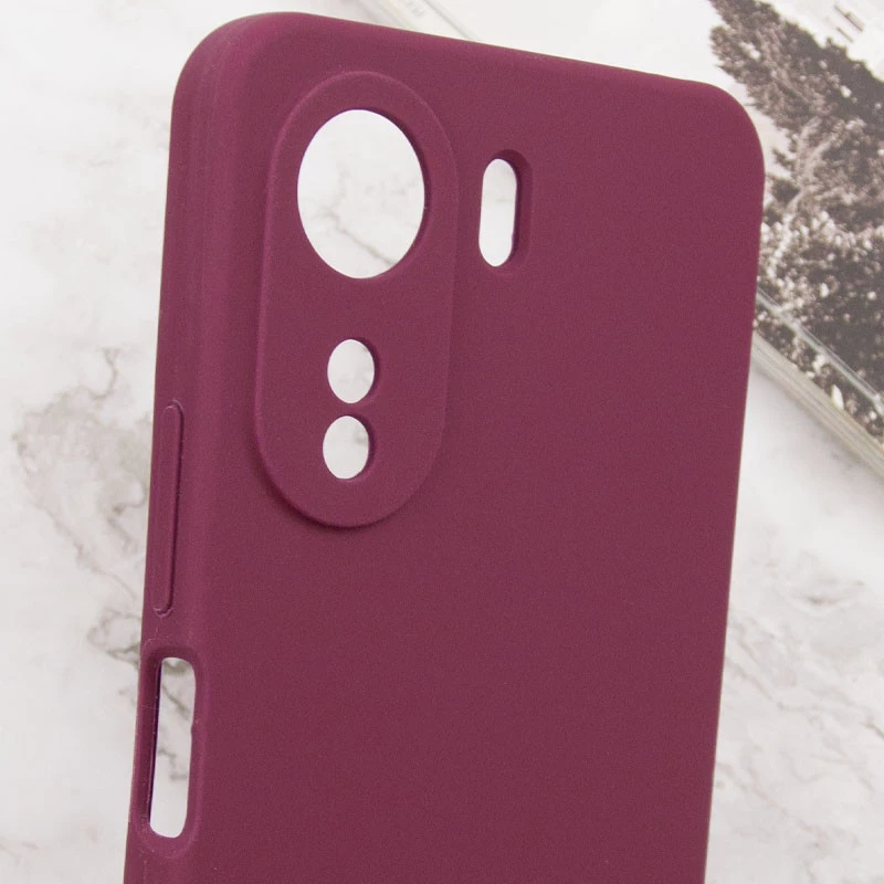 Чохол Silicone Case Lakshmi Premium L з закритою камерою на Xiaomi Redmi 13C – Бордовий / Plum. Фото 11 з 12