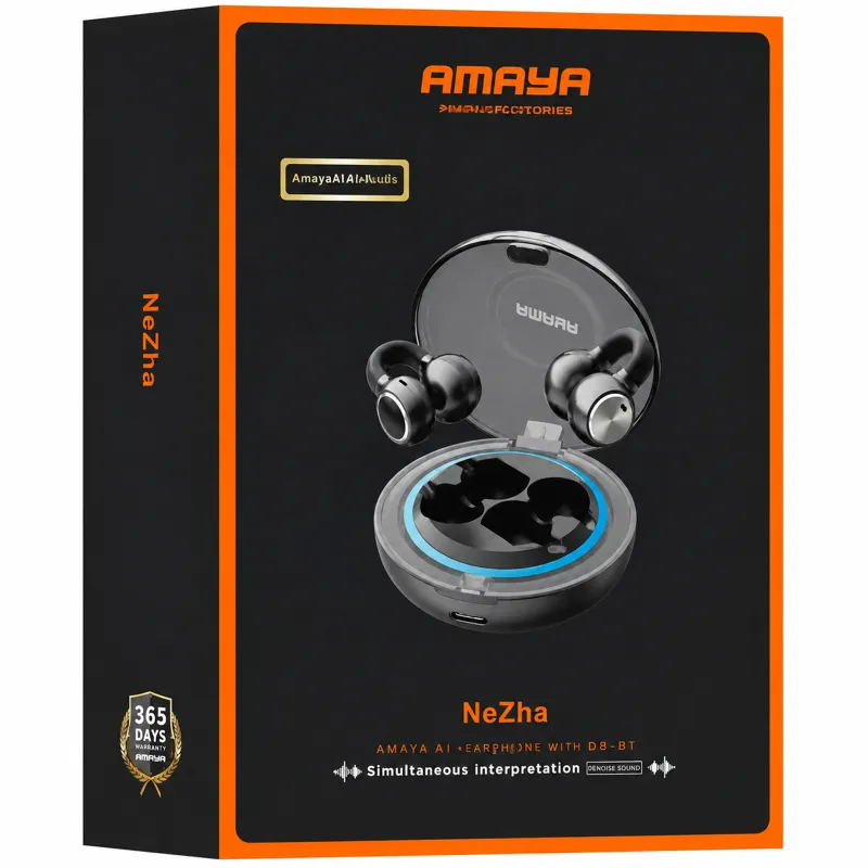 Беспроводные TWS наушники Amaya AI-20 Intelligent AI translation – Black. Фото 4 из 4