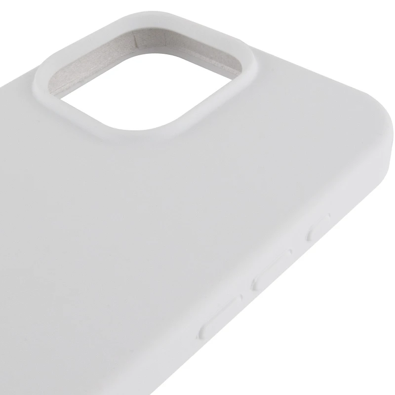 Чехол Silicone Case с закрытым низом для Apple iPhone 13 Pro Max (6.7") – Белый / White. Фото 7 из 8
