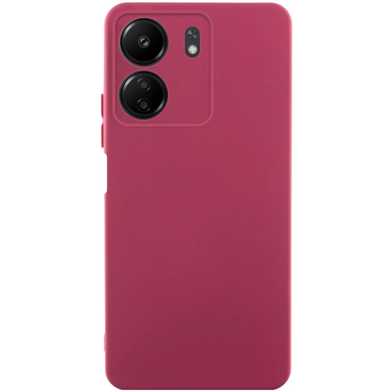 Чохол Silicone Case Lakshmi з закритою камерою на Xiaomi Poco C65 – Бордовий / Marsala. Фото 1 з 3
