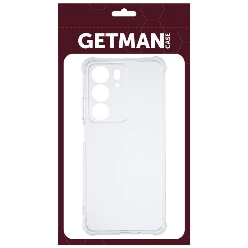 Ультратонкий силіконовий чохол GETMAN з критими бортами та камерою для Realme C75 – Безбарвний (прозорий). Фото 3 з 3