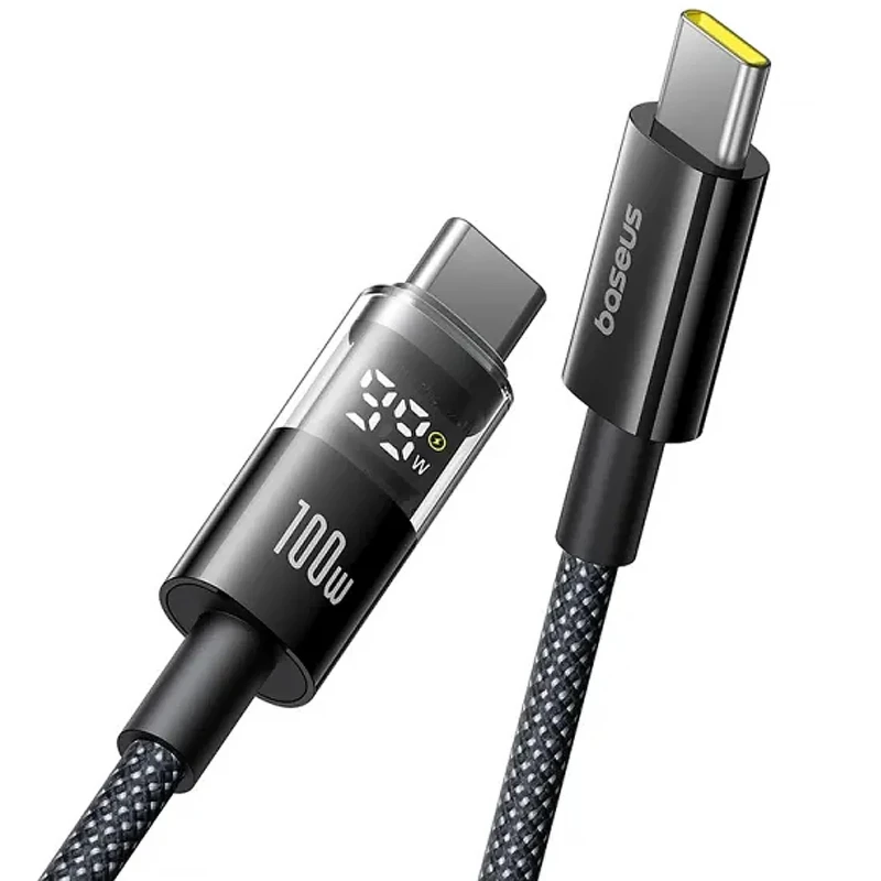 Дата кабель Baseus Display 2 Type-C to Type-C 100W (1m) (P10382702) – Cosmic Black. Фото 3 из 5