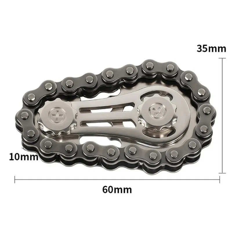 Антистрес Металевий Bike Chain Spinner – Gray. Фото 2 з 3