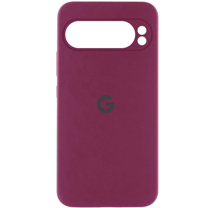 Чехол Silicone Case Lakshmi Premium L с закрытой камерой для Google Pixel 9 Pro – Бордовый / Plum. Фото 2 из 5