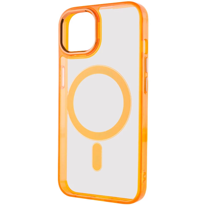 Силіконовий чохол Iris с MagSafe на Apple iPhone 12 Pro Max (6.7") – Помаранчевий. Фото 4 з 8