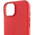 Кожаный чехол Leather Case с MagSafe для Apple iPhone 12 Pro Max (6.7") – Crimson. Фото 6 из 9