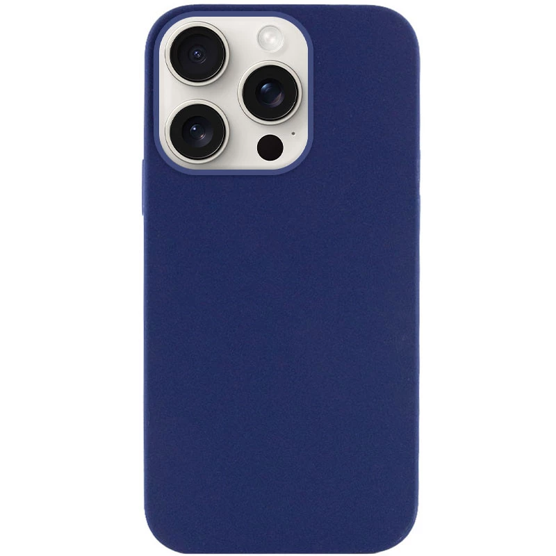 Чохол з закритим низом Silicone Case на Apple iPhone 14 Pro Max (6.7") – Синій / Deep navy. Фото 1 з 4
