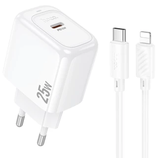 СЗУ Hoco CS53A Surplus PD25W (1USB-C) + Type-C to Lightning фото 1 СЗУ Hoco CS53A Surplus PD25W (1USB-C) + Type-C to Lightning фото 1 из 1