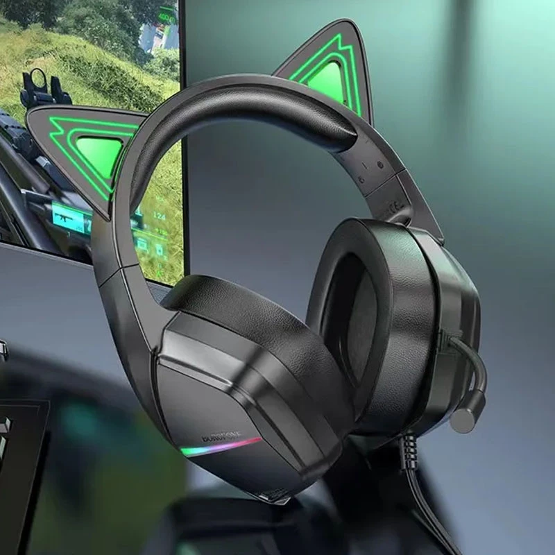 Накладные наушники BOROFONE BO106 Cute cat – Elf Cat. Фото 3 из 4