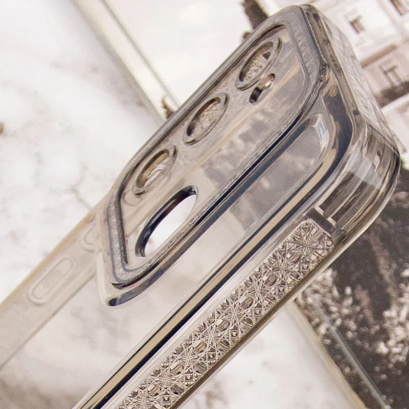 Силіконовий чохол з візерунком на TECNO Spark 8C – Сірий. Фото 6 з 6