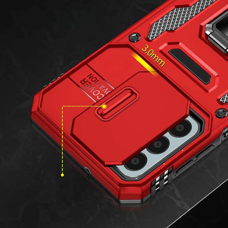 Ударостійкий чохол Square Ring зi шторкою на камеру на Samsung Galaxy A26 5G – Червоний / Red. Фото 5 з 6