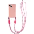 Силиконовый чехол CrossBody со шнурком для Apple iPhone 14 (6.1") – Pink. Фото 1 из 10