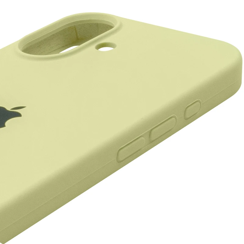 Чохол Silicone Case з закритим низом на Apple iPhone 16 – Жовтий / Mellow Yellow. Фото 14 з 16