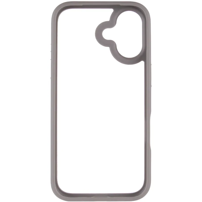 TPU+PC с металлическими кнопками для Apple iPhone 17 (6.3") – Серый / Grey. Фото 5 из 8