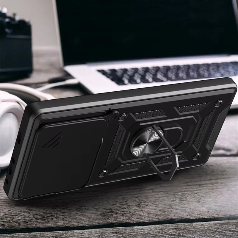 Ударопрочный чехол Serge Ring с защитой камеры для Xiaomi Redmi 15 (EU) – Черный. Фото 7 из 10