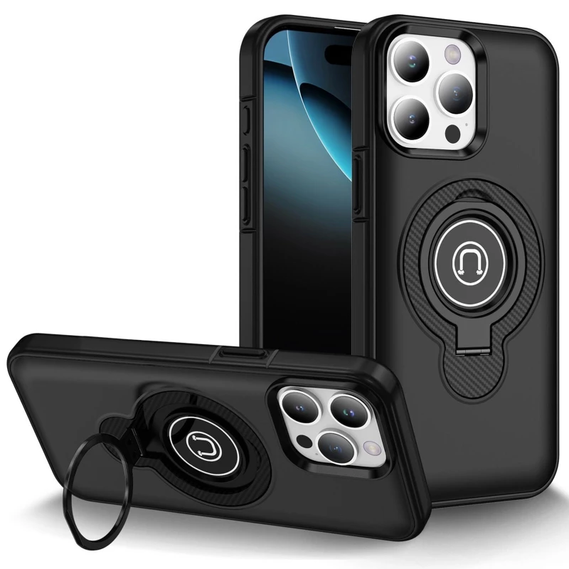 TPU+Textured PC Magnet для Apple iPhone 11 Pro (5.8") – Black. Фото 1 из 5