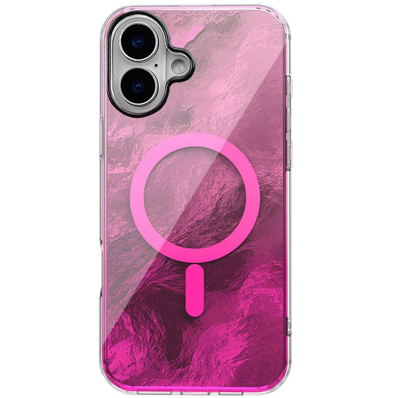 Силіконовий чохол Shiny Mountain (MagFit) для Apple iPhone 16 – Pink. Фото 1 з 2