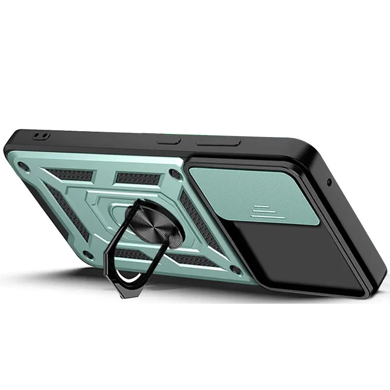 Удароміцний чохол Ummi Camshield Serge Ring (in box) для Xiaomi Redmi 15 4G (Global) / 5G – Зелений / Green. Фото 4 з 5