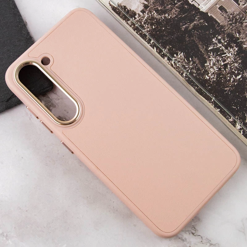 Шкіряний чохол Bonbon з металевими кнопками на Samsung Galaxy S23 – Рожевий / Light pink. Фото 5 з 6