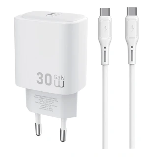 МЗП WIWU G008 Essen PD30W GaN (1USB-C) + кабель Type-C to Type-C фото 1 з 4