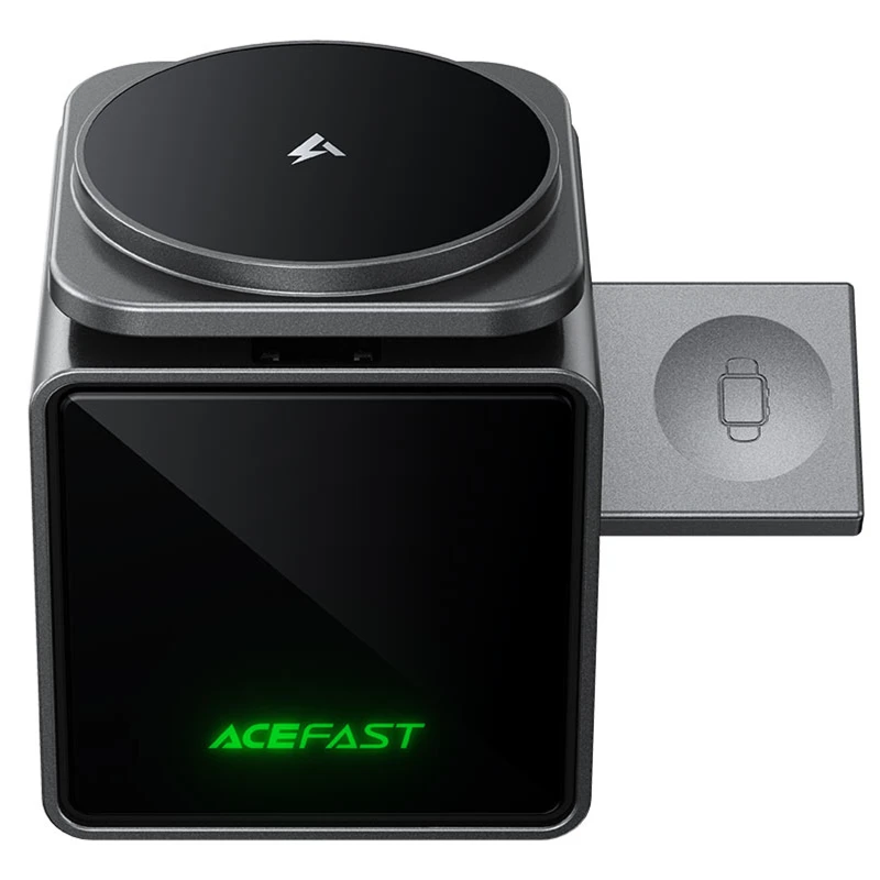 БЗУ Acefast E34 desktop 3in1 15W – Gray. Фото 1 из 6