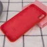 Чохол Silicone Case з закритим низом на Apple iPhone XS (5.8") – Червоний / Dark Red. Фото 3 з 3