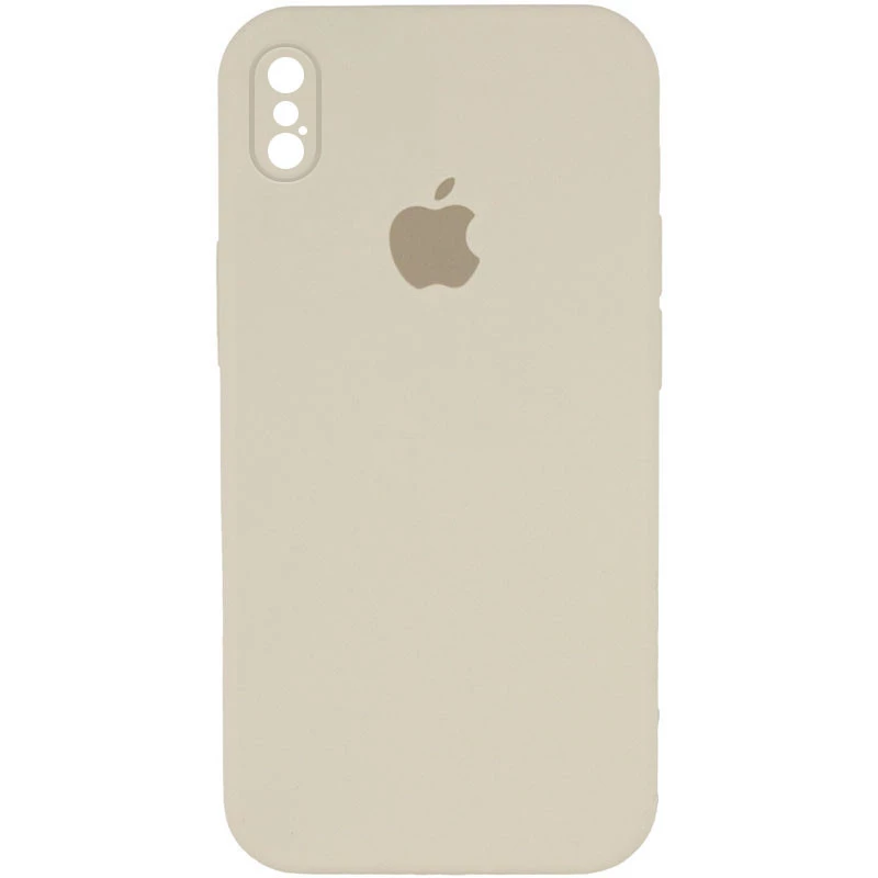 Чехол Silicone Case Square с защитой камеры для Apple iPhone XS Max (6.5") – Бежевый / Antigue White. Фото 1 из 1