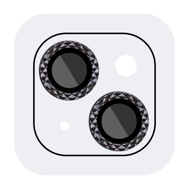 Защитное стекло Metal Shine на камеру для Apple iPhone 15 (6.1") – Черный / Midnight. Фото 2 из 4