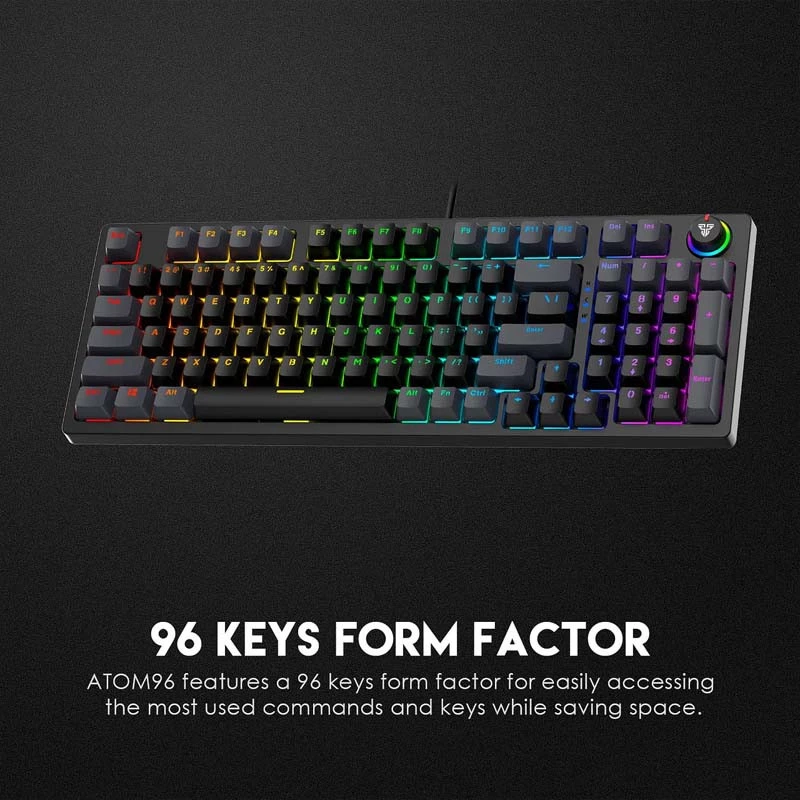 Ігрова клавіатура Fantech MK890 ATOM96 USB (Blue Switch) – Black / Grey. Фото 3 з 6