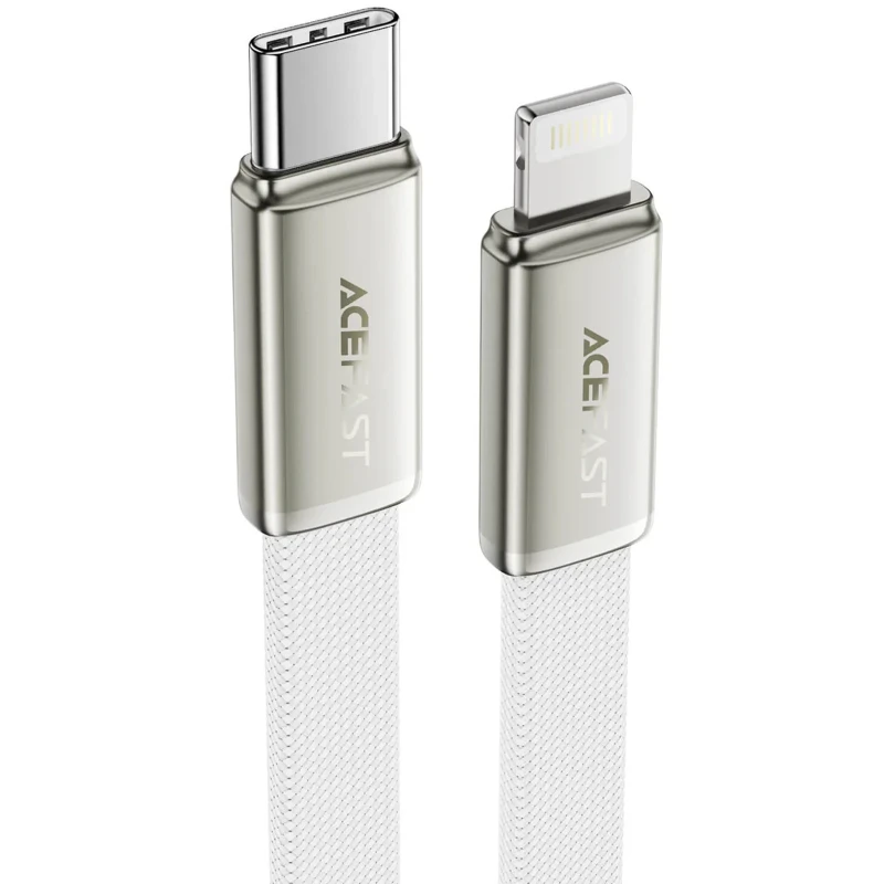 Дата кабель Acefast C24-01 Type-C to Lightning 30W (1.2m) – White. Фото 1 из 4
