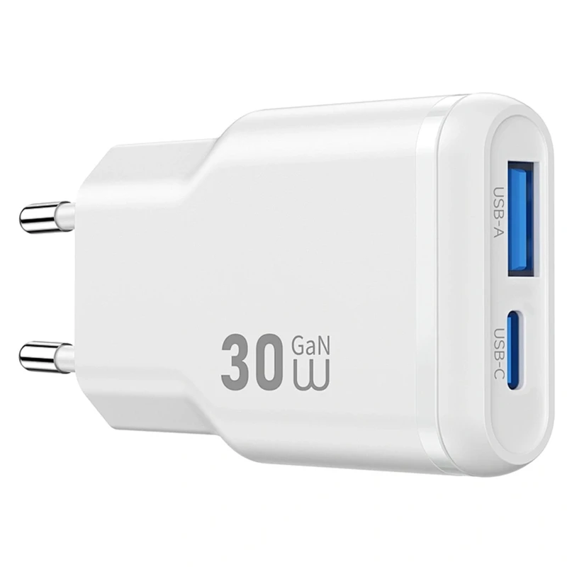 МЗП WIWU G033 Essen PD30W+QC3.0 GaN (1USB-A/1C) – White. Фото 2 з 5