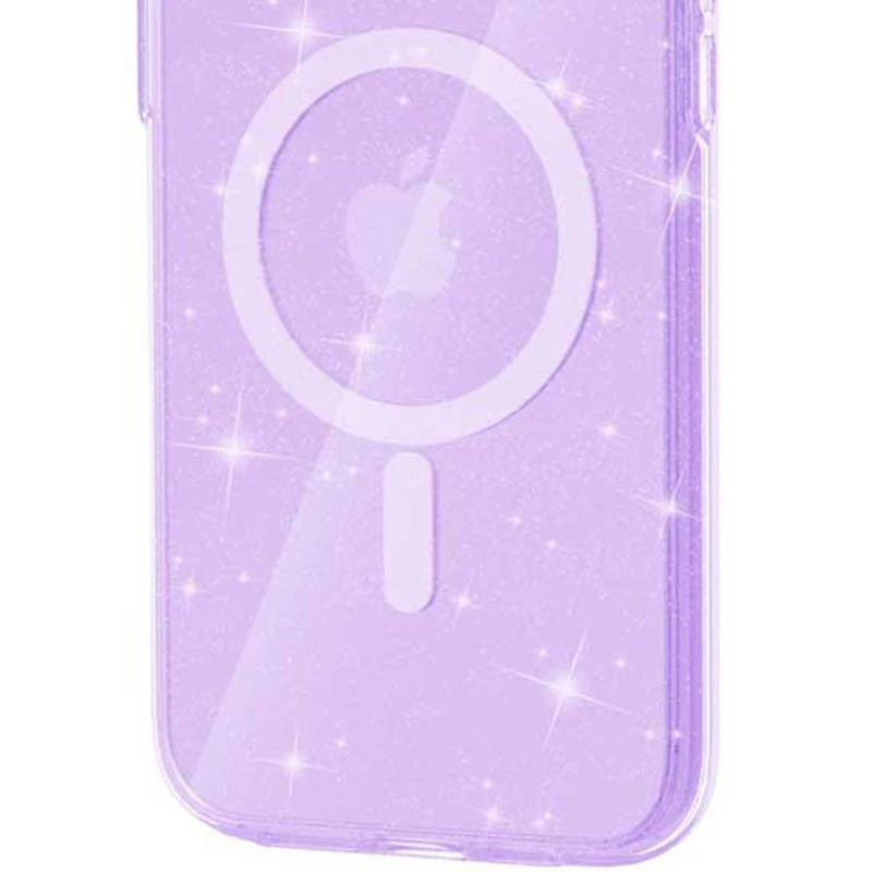 Чехол с блестками и MagSafe на Apple iPhone 16 Plus – Purple+Glitter. Фото 4 из 4