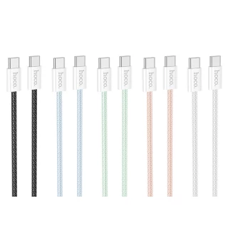 Дата кабель Hoco X104 Source 60W Type-C to Type-C (1m) фото 1 з 2