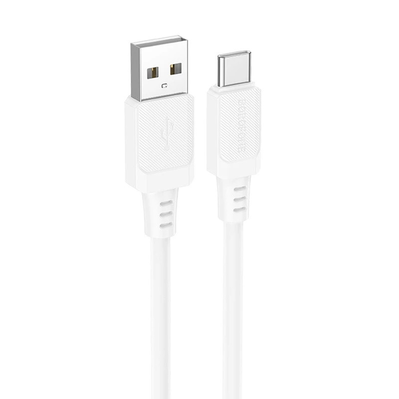 Дата кабель Borofone BX115 Lotto USB to Type-C 3A (1m) – White. Фото 1 з 4