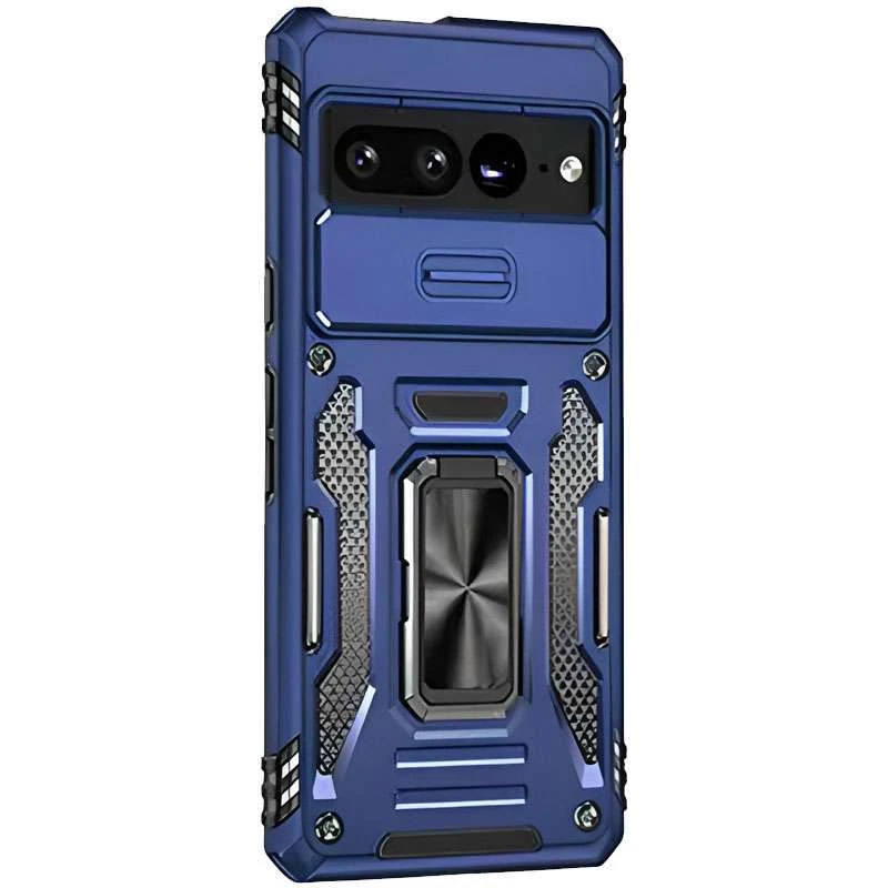 Ударостійкий чохол Square Ring зi шторкою на камеру на Google Pixel 7 Pro – Синій / Navy. Фото 2 з 2