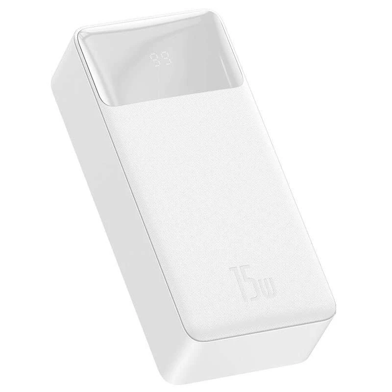 

Портативное зарядное устройство Baseus Bipow Digital Display 15W 30000mAh (Белый), Білий