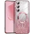 Чехол с блесками, защитными линзами на камеру и MagSafe для Samsung Galaxy S21 – Розовый / Rose Gold. Фото 2 из 12