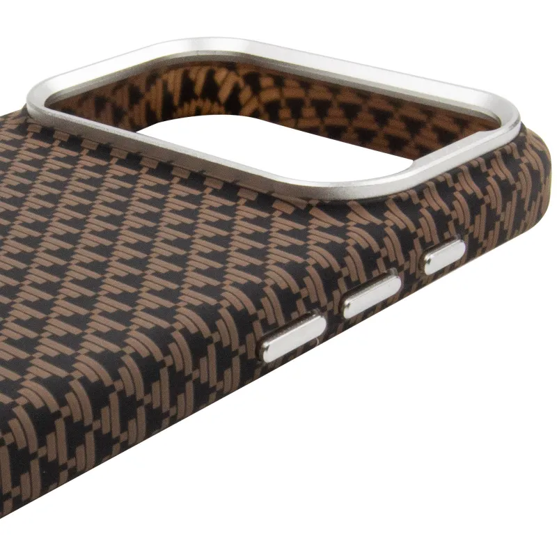 Чехол TPU+PC KVZV Triangular Pattern with Magnetic Fit для Apple iPhone 18 Pro Max – Khaki. Фото 5 из 6